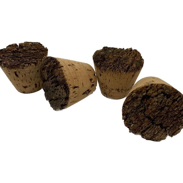 Natural cork top stopper